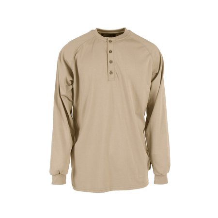NEESE Workwear 6 oz Cotton FR Henley Shirt-KH-2X VI6HSKH-2X